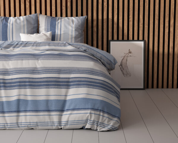 Sleeptime Stripy Blauw 240 x 200/220 cm - Afbeelding 3