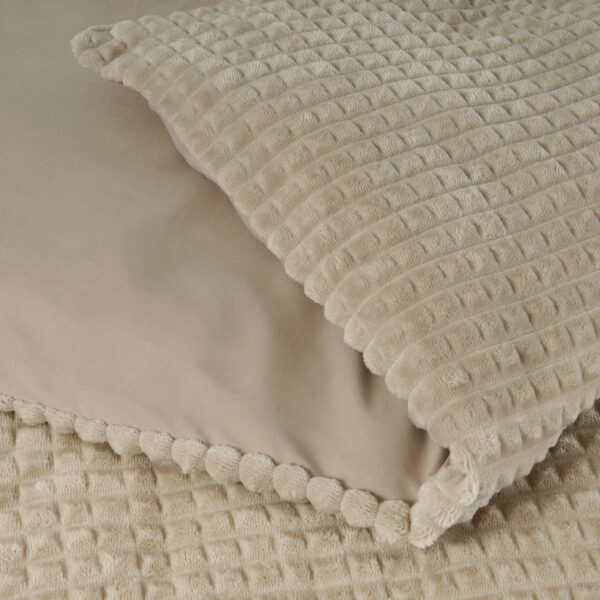 Sleeptime Check Teddy Taupe 200 x 200/220 cm - Afbeelding 4