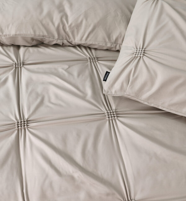 Sleeptime Punch pintuck Taupe 140 x 200/220 cm - Afbeelding 4