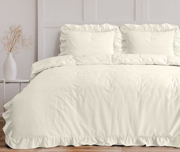Sleeptime Ruffles Creme 200 x 200/220 cm - Afbeelding 3