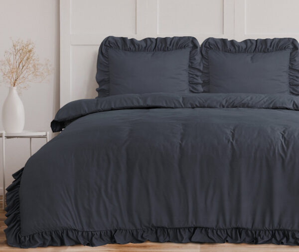 Sleeptime Ruffles Antraciet 200 x 200/220 cm - Afbeelding 3