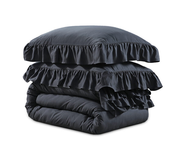 Sleeptime Ruffles Antraciet 200 x 200/220 cm - Afbeelding 5