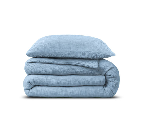 Dreamhouse Mousseline Perkal Sky Blauw 140 x 200/200 cm - Afbeelding 4