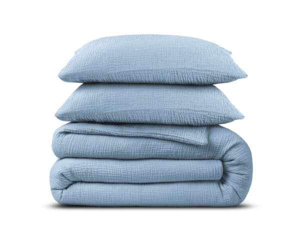Dreamhouse Mousseline Perkal Sky Blauw 240 x 200/220 cm - Afbeelding 3