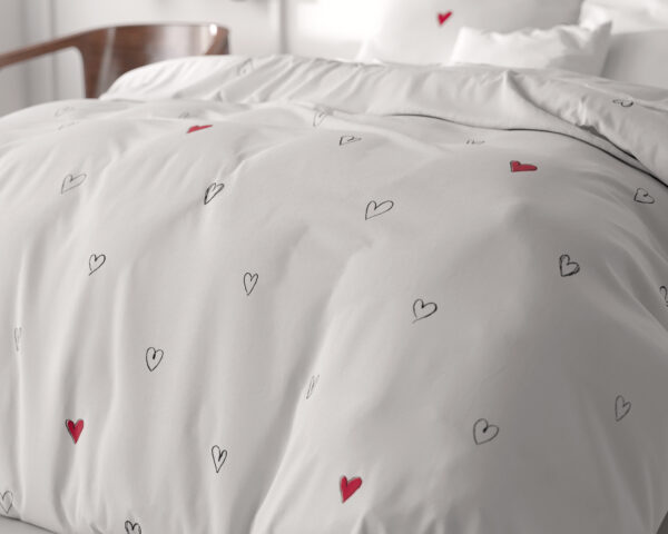 Sleeptime Hearts Everywhere Wit 240 x 200/220 cm - Afbeelding 3