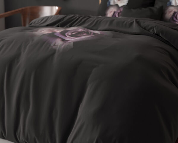 Sleeptime Deep Flowers Zwart 200 x 200/220 cm - Afbeelding 4