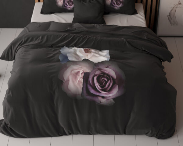 Sleeptime Deep Flowers Zwart 200 x 200/220 cm - Afbeelding 5