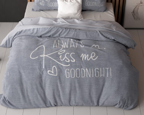 Sleeptime Kiss Me Blauw 140 x 200/220 cm - Afbeelding 5