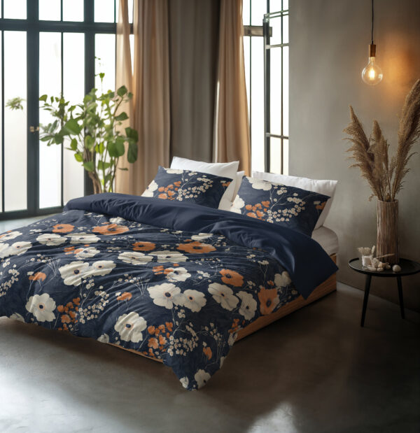 Sleeptime DD Flora Blauw 140 x 220 cm - Afbeelding 4