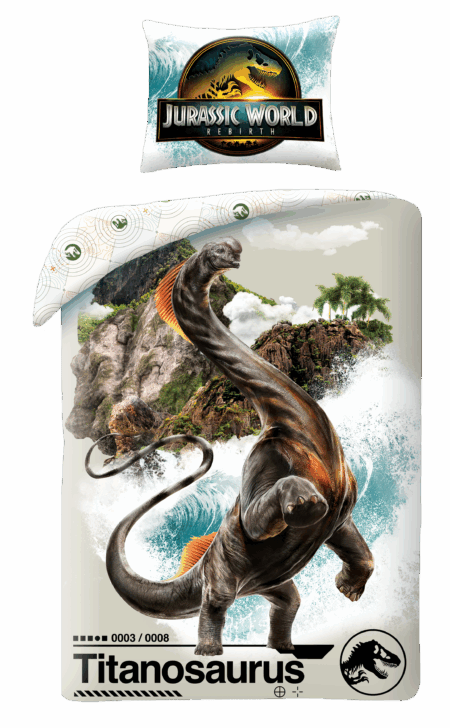 Jurassic World Dekbedovertrek Titanosaurus  140 x 200 cm  - polyester- 70 x 90 cm