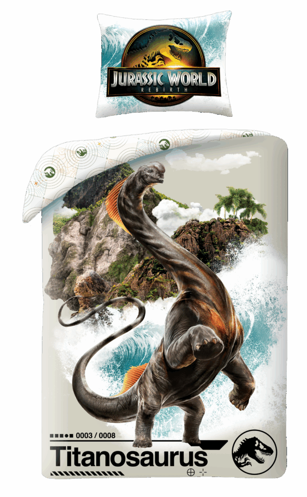 Jurassic World Dekbedovertrek Titanosaurus  140 x 200 cm  - polyester- 70 x 90 cm