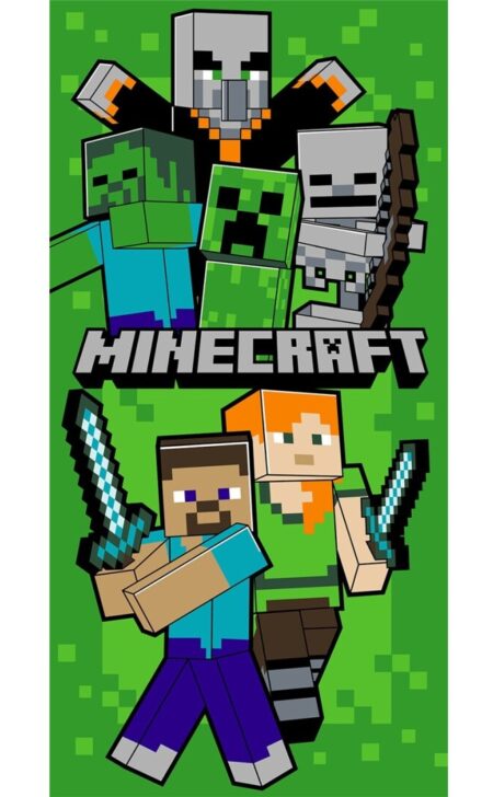 Minecraft strandlaken 70 x 140 cm