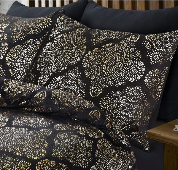 Sleeptime Glamour Flanel Art Foil Zwart 200 x 200/220 cm - Afbeelding 3