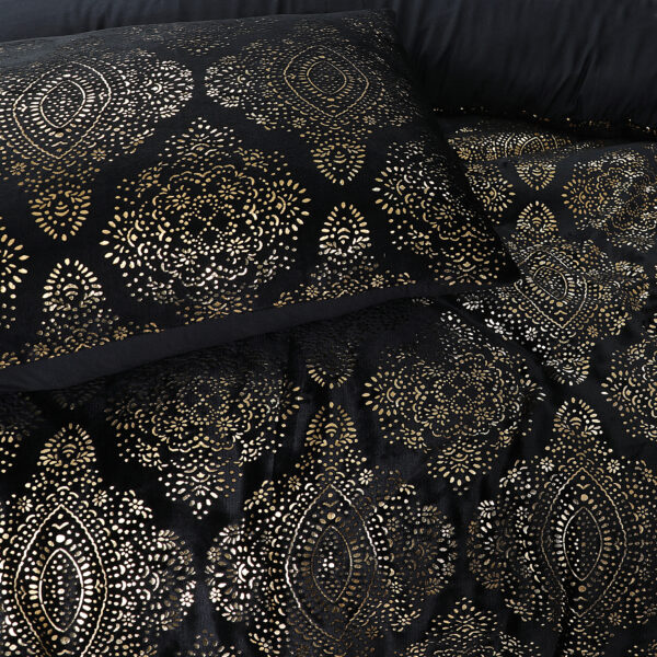 Sleeptime Glamour Flanel Art Foil Zwart 200 x 200/220 cm - Afbeelding 5