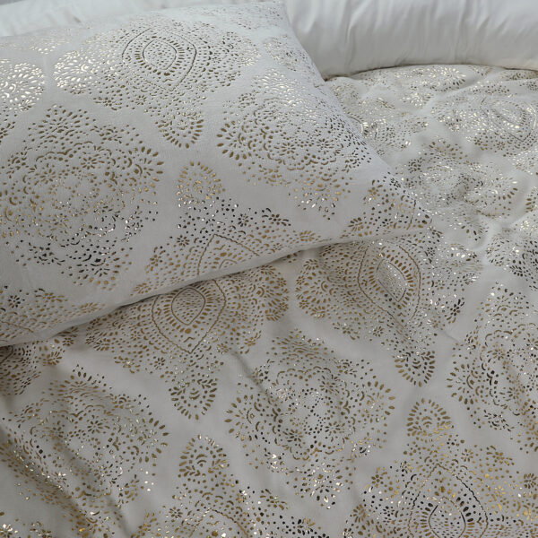 Sleeptime Glamour Flanel Art Foil Creme 240 x 200/220 cm - Afbeelding 5