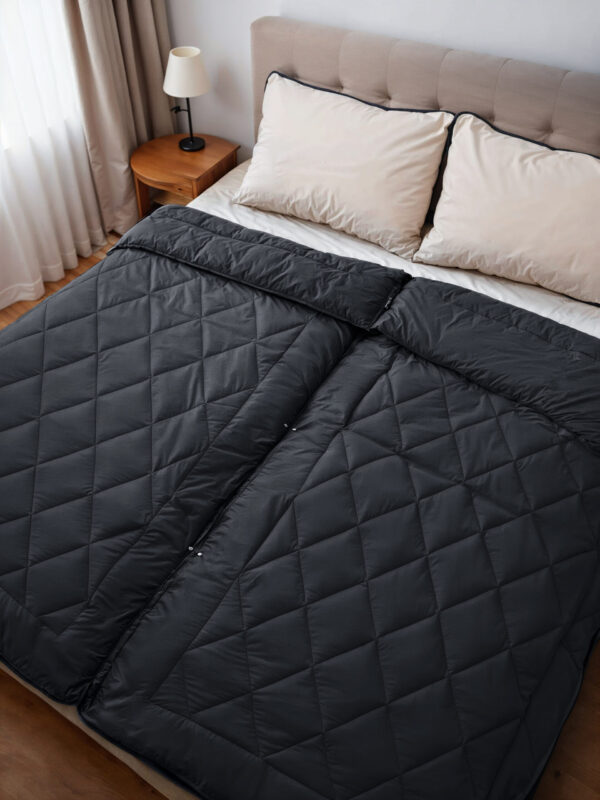 Sleeptime Partnerdekbed Zwart 240 x 220 - Afbeelding 3