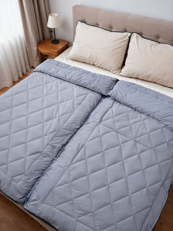 Sleeptime Partnerdekbed Grijs 240 x 220 - Afbeelding 3