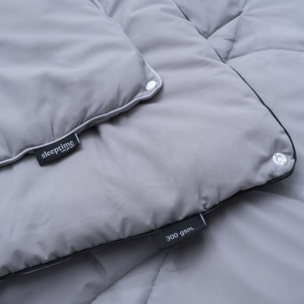 Sleeptime Partnerdekbed Grijs 240 x 220 - Afbeelding 4