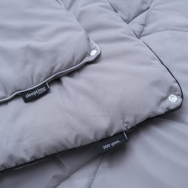 Sleeptime Partnerdekbed Grijs 240 x 220 - Afbeelding 4