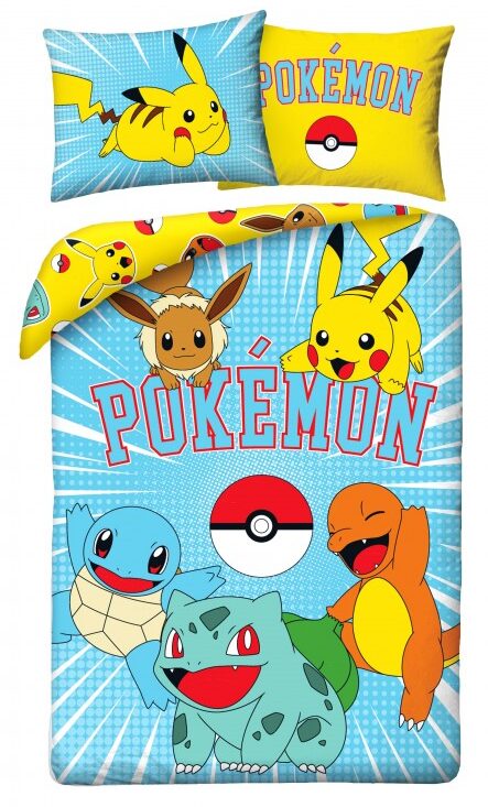 Pokémon Dekbedovertrek Happy 140 x 200 cm (70 x 90 cm)