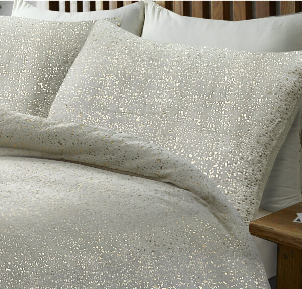 Sleeptime Glamour Flanel Sprankle Foil Creme 200 x 200/220 cm - Afbeelding 3