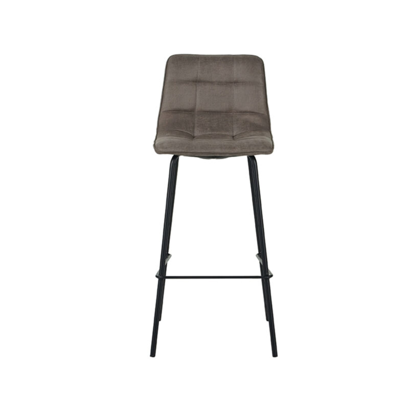 LABEL51 Barkruk Bistro - Taupe - Micro Suede - Zithoogte 78 Bistro