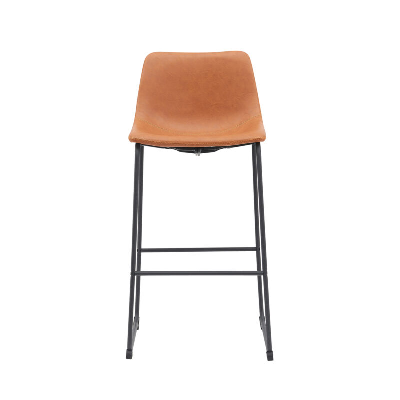 LABEL51 Barkruk Risto - Cognac - PU-Leder - Zithoogte 75 PU-Leder