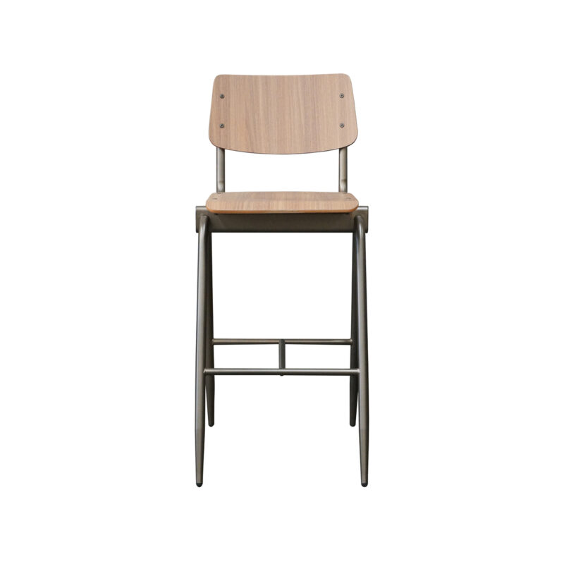 LABEL51 Barkruk Solid - Walnoot - Hout - Zithoogte 86 Hout