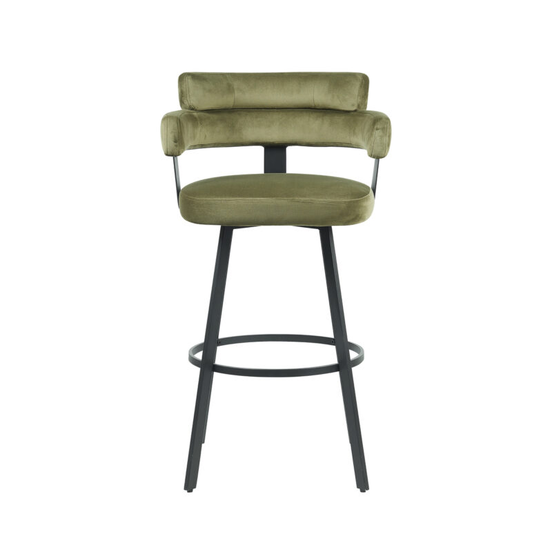 LABEL51 Barkruk Bardio - Hunter - Fluweel - Zithoogte 75 Bardio