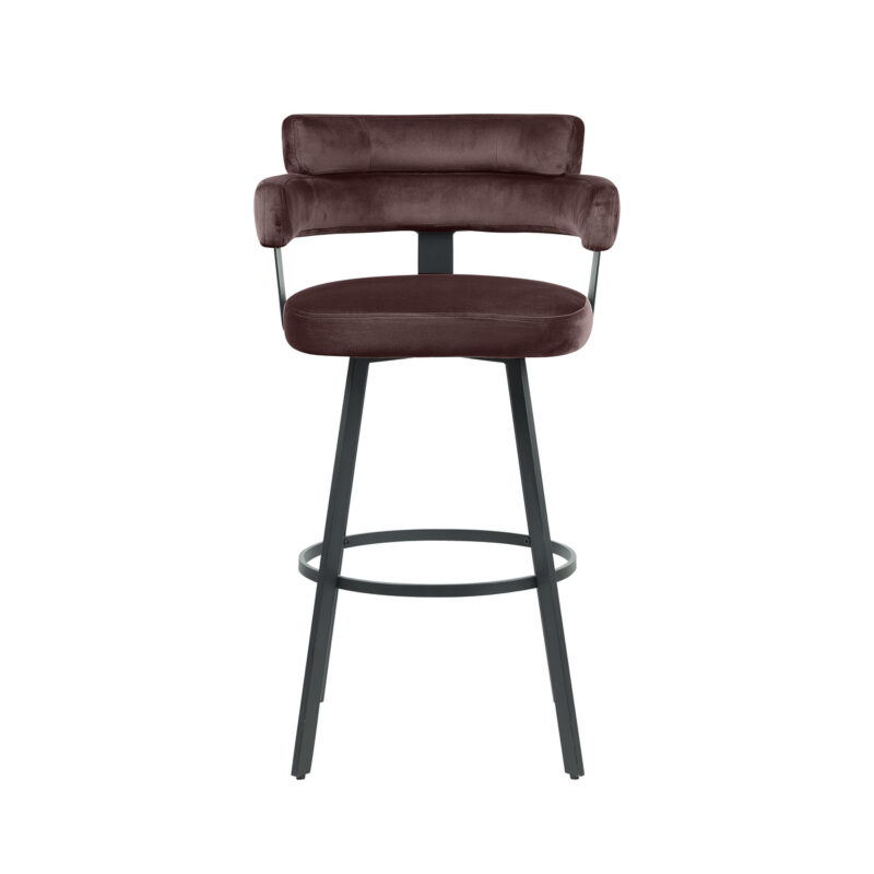 LABEL51 Barkruk Bardio - Taupe - Fluweel - Zithoogte 75 Bardio