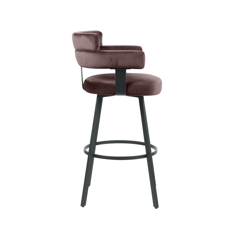 LABEL51 Barkruk Bardio - Taupe - Fluweel - Zithoogte 75 Fluweel