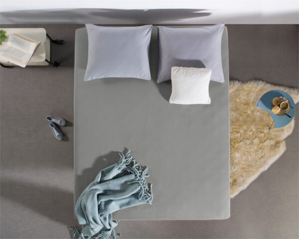 Dreamhouse Dubbel Jersey 220 gr. Hoeslaken Grijs 80/100 x 220 cm - Afbeelding 3