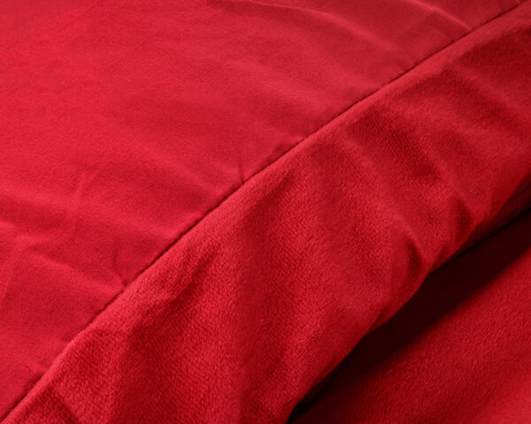 Sleeptime Velvet Uni Dekbedovertrek Rood 200 x 220 cm - Afbeelding 3