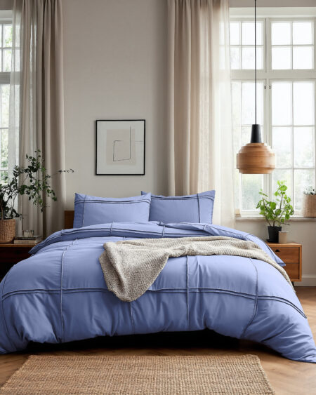 Washed Tufted Blauw 200 x 200/220