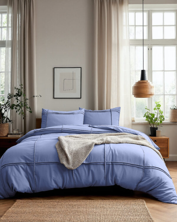 Washed Tufted Blauw 200 x 200/220