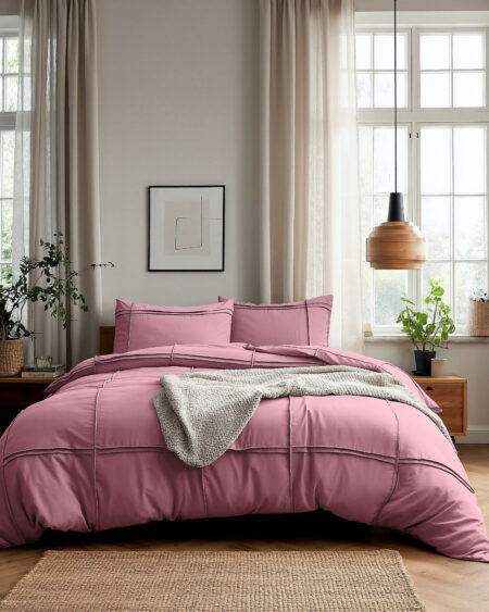 Washed Tufted Oud Roze 140 x 200/220