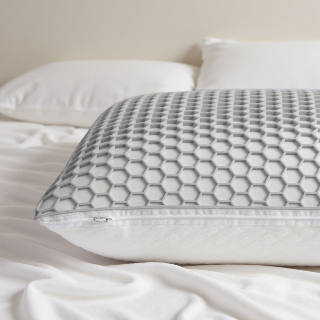 Dreamhouse TPE Rebound Traagschuim Kussen Grijs 45 x 60 x 13 cm cm - Afbeelding 3