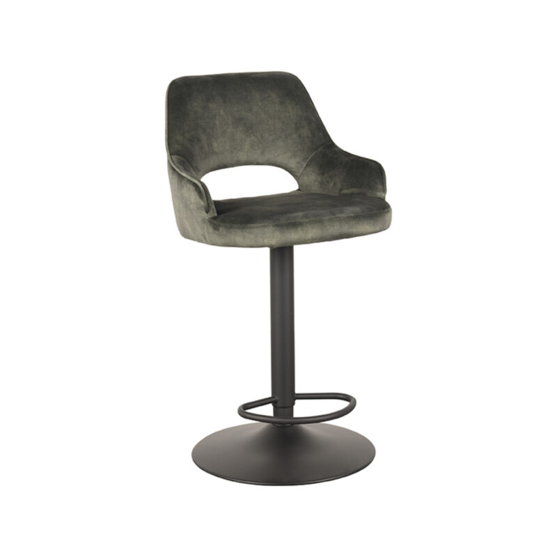 LABEL51 Barkruk Fer - Hunter - Velours - Zithoogte 64-84 Fer