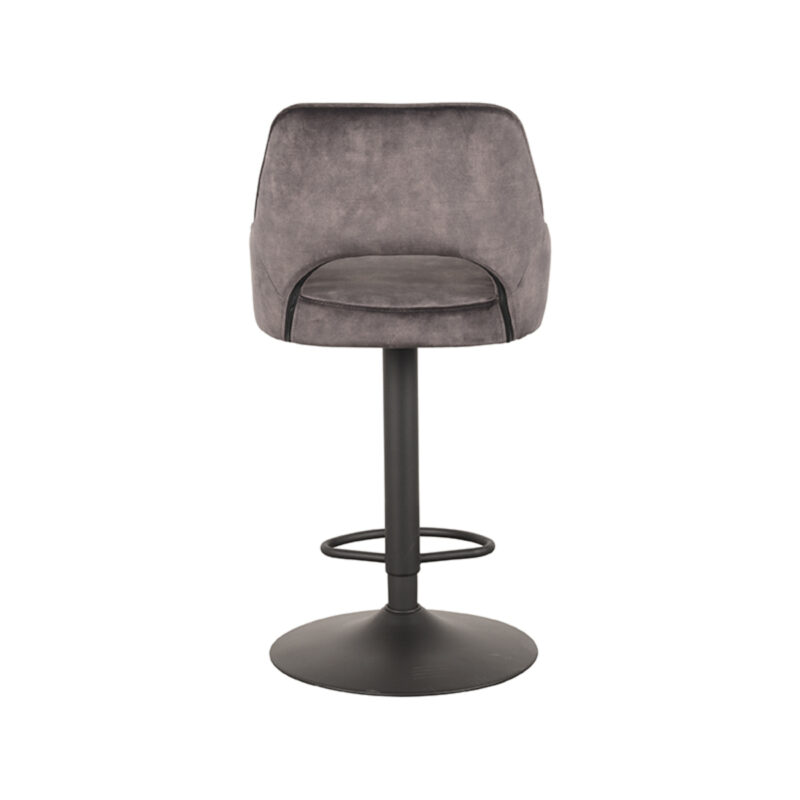 LABEL51 Barkruk Fer - Antraciet - Velours - Zithoogte 64-84 Velours