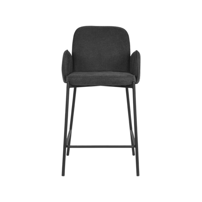 D-MAXX Barkruk Jari - Antraciet - Weave - Zithoogte 65 Weave