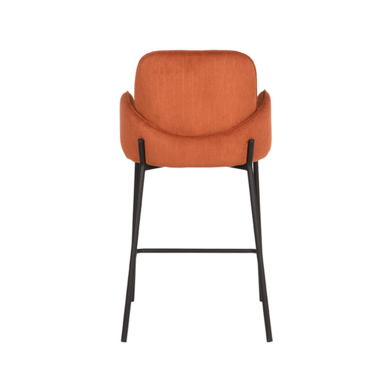 D-MAXX Barkruk Jari - Rust - Ribcord - Zithoogte 65 Ribcord