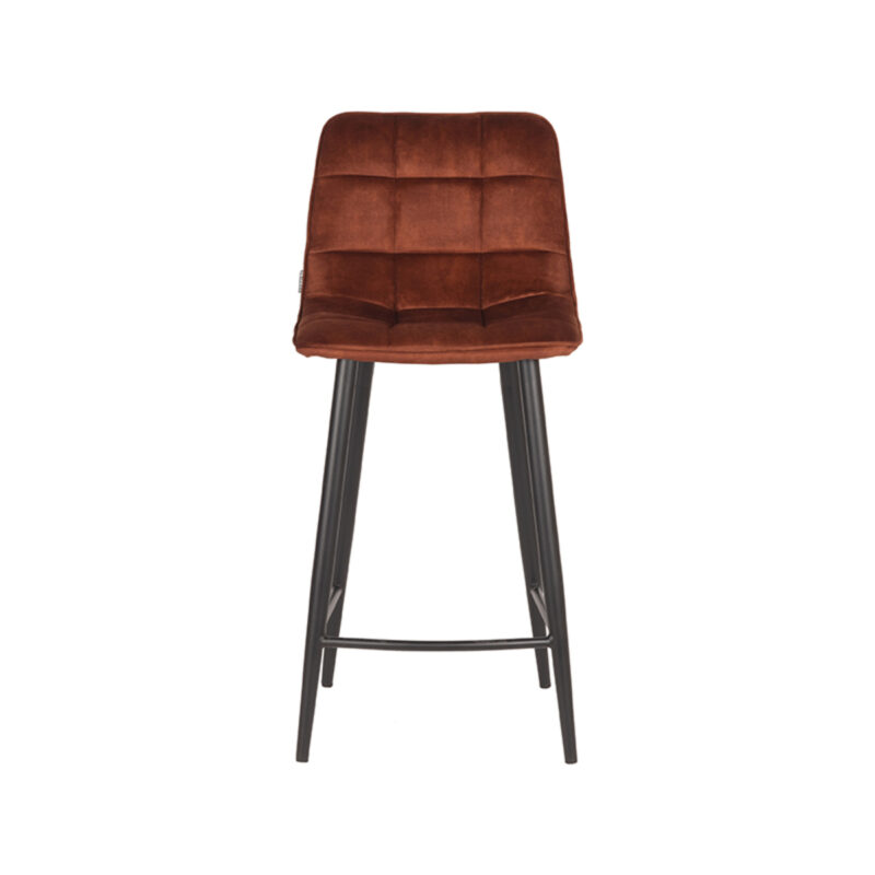 LABEL51 Barkruk Jelt - Rust - Velours - Zithoogte 66 Velours