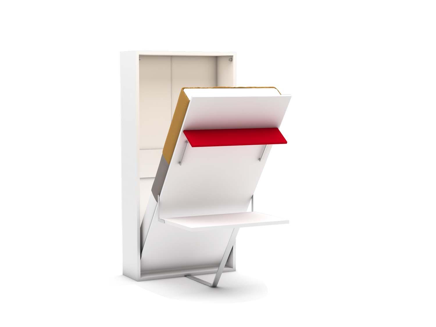 Eenpersoons opklapbed met bureau - Happy - rood