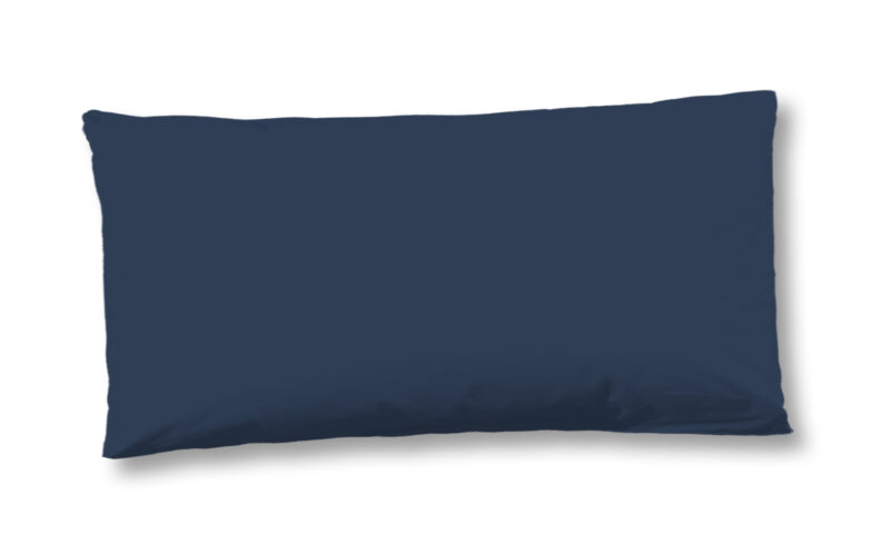 HIP Kussensloop "uni dessin" - Blauw - (40x80 cm) - Katoen Satijn