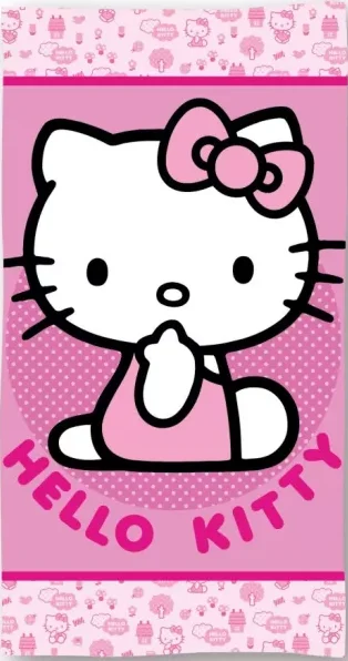 Hello Kitty Pinky strandlaken 70 x 140 cm - polyester