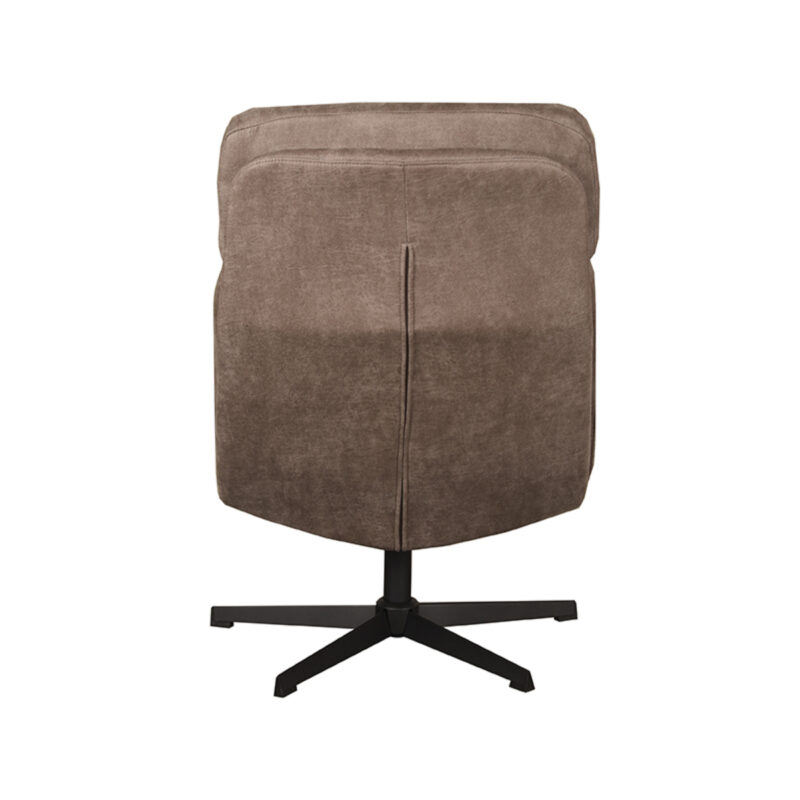 LABEL51 Fauteuil Alvar - Taupe - Micro Suede - Excl. Hocker Alvar