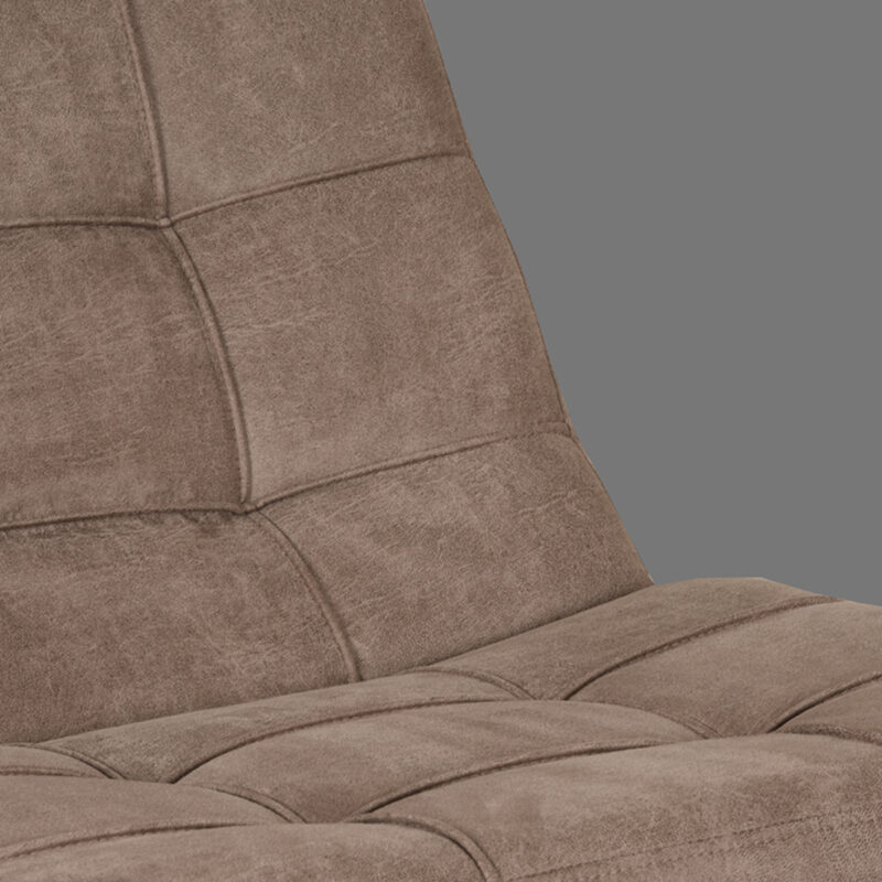 LABEL51 Fauteuil Alvar - Taupe - Micro Suede - Excl. Hocker Micro Suede