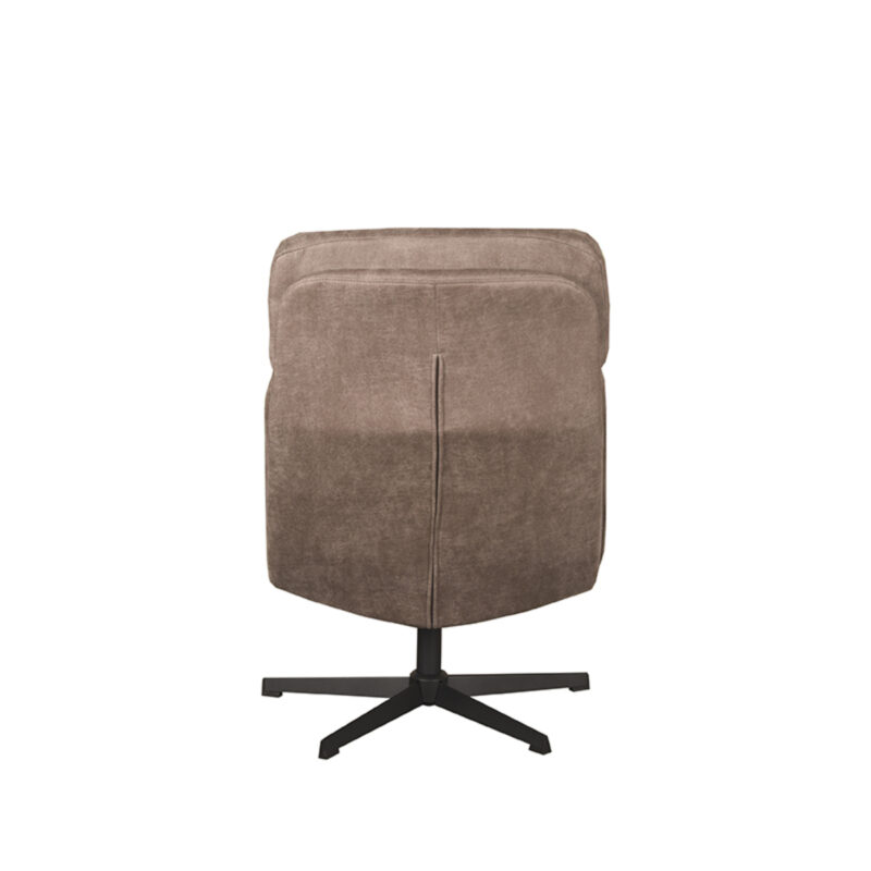 LABEL51 Fauteuil Alvar - Taupe - Micro Suede - Incl. Hocker Alvar