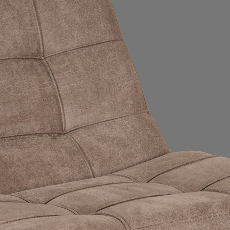LABEL51 Fauteuil Alvar - Taupe - Micro Suede - Incl. Hocker Micro Suede