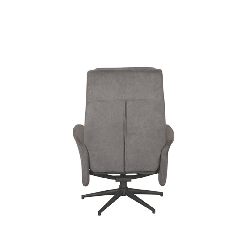 LABEL51 Fauteuil Bergen - Antraciet - Cosmo - Incl. Hocker Bergen
